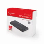 Gembird EE2-U3S-2 behuizing voor 2,5 inch SATA schijf - USB 3.0 (nieuw) — zijaanzicht