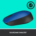 Logitech M171 draadloze muis - USB-ontvanger - blauw (nieuw) — zijaanzicht